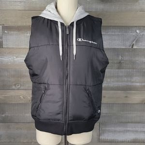 Champion Women's Stadium Puffer Athletic Lightweight Vest With Sweatshir…